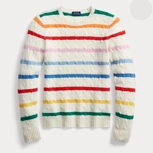 POLO Ralph Lauren Multicolor Cashmere Striped Sweater